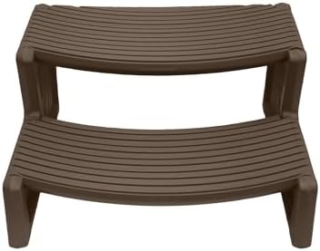 Confer Plastics Resin Multi Purpose Outdoor Non Slip Portable Spa and Hot Tub Handi-Step Deck Patio Steps Accessories, Charcoal Grey