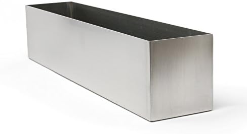 Buhbo Modern Metal Trough Rectangle Planter 32 inch, White