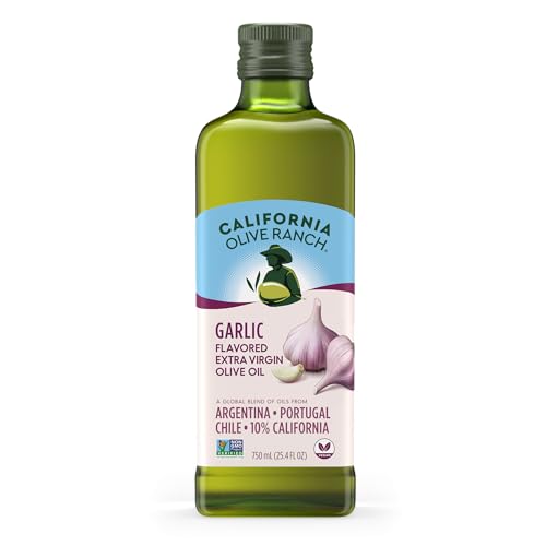 California Olive Ranch, Garlic Flavored Extra Virgin Olive Oil, 750mL (Pack of 1)
