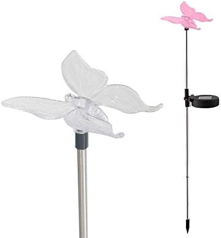 1PCS Waterproof Outdoor Solar Garden Stake Light w Color Charging