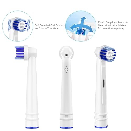 Replacement Toothbrush Heads Compatible with Oral B Braun | Professional 4Pack Electric Toothbrush Replacement Brush Heads for Oral-B Pro Precision Clean and More,Soft Dupont Bristles
