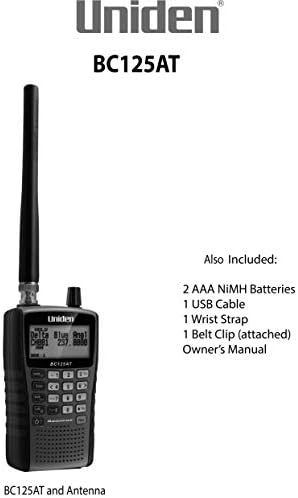 Uniden Bearcat BC125AT Handheld Scanner, 500 Alpha-Tagged Channels, Lightweight, Portable Design. & Koss QZ-99 Noise Reduction Stereophone