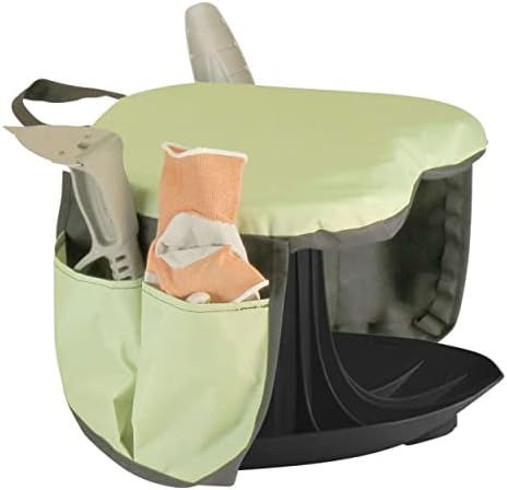 Vertex Premium Garden Rocker with Cushion, Cover and Pockets | Gardeners Work Seat Stool for Weeding Planting Tool | Made in USA | Model GB1227