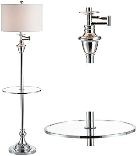 JONATHAN Y Cora 60" Metal Swing Arm Floor Lamp, Oil Rubbed Bronze/Clear