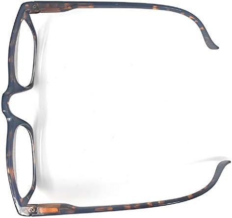 The Felix Rectangle Half Frame Reading Glasses, Unisex Half Rim Readers + 1.50 Dark Tortoise