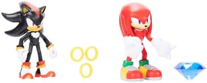 JAKKS Pacific Sonic The Hedgehog 4" Action Figure 2 Pack Knuckles & Shadow