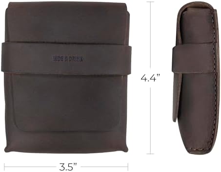 Hide & Drink, Card Organizer Pouch, Holds Up to 12 Cards Plus Folded Bills, Coin Holder, Vintage Case, Stylish Accessories, Full Grain Leather