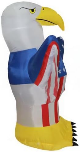 Impact Canopy Inflatable Outdoor Independence Day Decoration, Lighted 4th of July Eagle, 6 Feet Tall