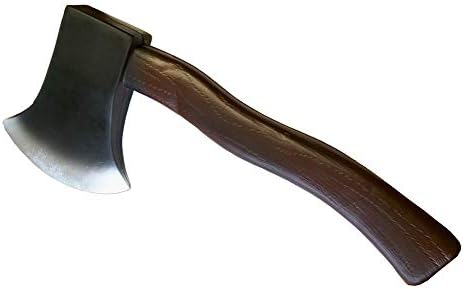 12" High Density Foam Hand Axe Viking Barbarian Theater Prop Brown