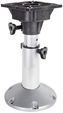 Oceansouth Adjustable Boat Seat Pedestal 13”-19” | Marine Grade Aluminum & Nylon | 360° Swivel Seat Base | Heavy Duty Adjustable Boat Seat Mount
