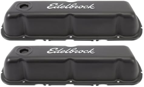 Edelbrock 4603 Signature Series Valve Cover Ford 289-351W Chrome w/Black Finish