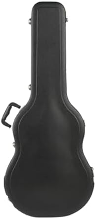 SKB Hardshell Travel Case for Dreadnought Acoustic Guitars, Molded In Bumpers for Protection, Plush Lined Interior and Latches