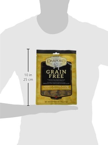 Darford Grain Free Peanut Butter Dog Treats – All Natural Crunchy Biscuits – No Corn, Soy or Wheat – Oven-Baked in Canada – High Protein