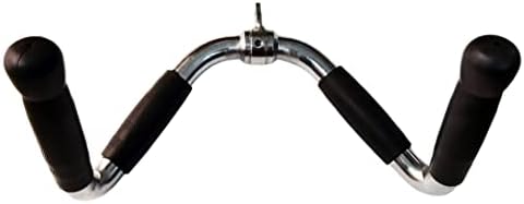 Revolving Lat Pulldown Bar for Cable Machine, Straight Bar with Rubber Grip - Tricep Press Down, Curl & Back Exercise Attachment for Home Gym