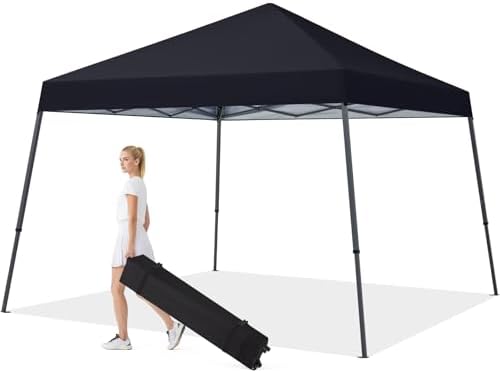 MASTERCANOPY 11x11 Slant Leg Pop Up Canopy Tent Black