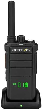 Retevis RB26H GMRS 2 Way Radio Long Range, Business Walkie Talkies, 1 Pack | Professional Two Way Radios, 2000mAh, Hidden Display, Type-C, Built in NOAA Flashlight VOX,GMRS Repeater Capable, for Camping