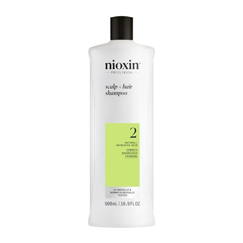 NIOXIN System 2 | Scalp Care | Shampoo | Hair Thickening | For Natural Hair | Scalp Health | For Natural Hair with Progressed Thinning | Cleanse & Boost Hair Density with Niacinamide & Biotin