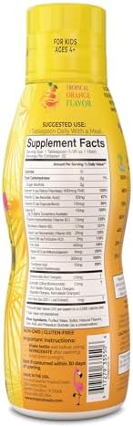 Premium Liquid Multivitamin For Kids | Sugar Free Kids Vitamins | 100% DV of 14 Vitamins for Kids | Multivitamin for Children Ages 4+ | Great Tasting, Non-GMO, Max 98% Absorption Rate- 16 oz, 32 Serv