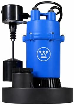 Westinghouse Sump Pump 1/2 HP 69 GPM Submersible Water Pump Thermoplastic Portable Utility Pump High Flow Water Removal for Swimming Pool Garden Pond Basement Window Wells with 10ft Long Power Cord