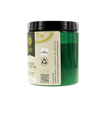 Druids Grove Purified ORGANIC Coconut Oil Vegan ⊘ Non-GMO Gluten-Free - 16 fl.oz.