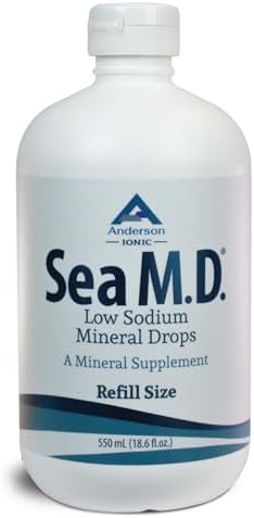 Anderson Sea M.D. Concentrated Trace Mineral Drops, 79 Trace Minerals with Magnesium, Sodium and Chloride Electrolytes - Supports Hydration, Energy, Muscles and Bone Health - 4 Fl Oz, 60 Servings