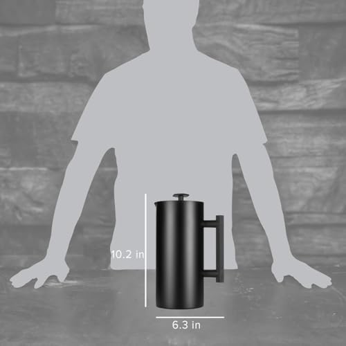 ESPRO P6 32 Ounces French Press Coffee Maker, Double Walled Stainless Steel Insulated, Brushed Stainless Steel