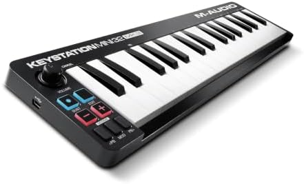 M-AUDIO Keystation Mini 32 MK3 USB MIDI Controller | Portable Mini Keyboard, 32 Velocity-Sensitive Keys, and Bundled DAW Recording Software
