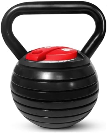 Yes4All Adjustable Kettlebell Set, 20–40 LB Weight Set, Solid Cast Iron Handle with Spacer Disks & Secure Lock
