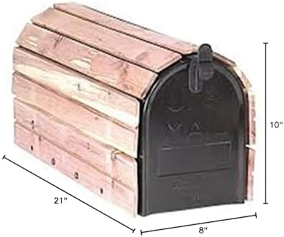 Real Cedar, Standard Thickness (1/2 Inch Thick Slats) Cedar-Wrapped Mailbox - (This is 1 of 3 Different Cedar-Wrapped mailboxes That we Manufacture)