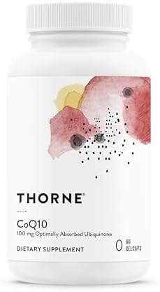 THORNE CoQ10, 100 mg Optimally Absorbed Ubiquinone Supplement, 60 Softgels | Supports Heart Health, Brain Function