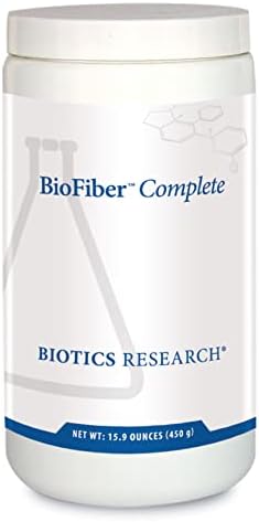 BIOTICS RESEARCH BioFiber Complete - 10 Whole Food Fibers (Organic & Non-GMO), 5g of Fiber Per Serving, Easy-to-Mix Powder