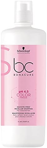 Schwarzkopf Professional Bonacure Color Freeze Ph 4.5 Micellar Sulfate Free Shampoo, Fresh, 1000 ml