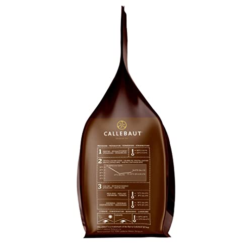 Callebaut Recipe No. 811 Finest Belgian Dark Chocolate Callets 2.5kg Bag | 54.5% min dry cocoa solids, 36.6% fat