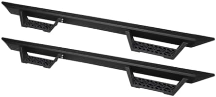Matte Black Modular Drop Step Side Nerf Bars Rail Running Boards Compatible with 07-21 Toyota Tundra Double (Extended) Cab