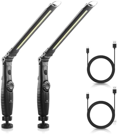 Dr. Prepare LED Work Light, 700 Lumens Rechargeable Work Lights, Cordless Portable Magnetic COB LED Work Light, Inspection Light for Car Repair, Home, Garage, Emergency