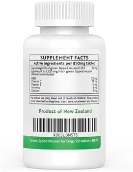 Green Lipped Mussel for Dogs – High Strength Hip & Joint Supplement for Dogs with Omega-3 – Supports Dog Joint Health