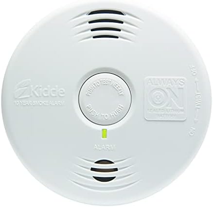 Kidde Smoke Detector, 10-Year Battery, Photoelectric Sensor Smoke Alarm, White