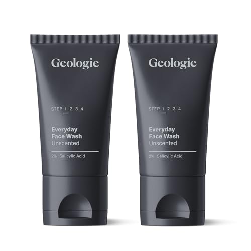 Geologie Daily Face Wash for Sensitive Skin | Fragrance-Free Facial Cleanser for Men & Women | Acne & Oil Control | Non-irritating