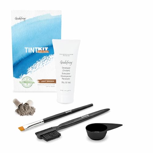 Godefroy Hair Color Tint Kit, Light Brown, 20 Applications, Root Touch-Up | For Men & Women, Pre-Measured Capsules, No Waste, DIY Salon-Quality Results at Home