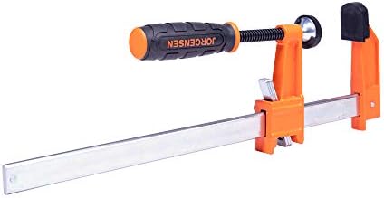 Pony Jorgensen 3712-HD 12-Inch Heavy-Duty Steel Bar Clamp, Orange | 3-Inch Reach Orange Clamp, Non-Marring Pads, Multiple-Disc Clutch