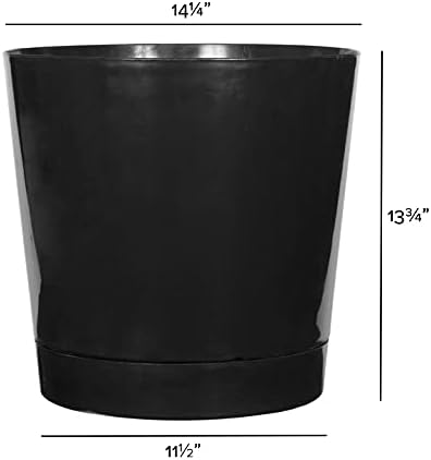 Novelty Majestic Full Depth Round Cylinder Pot, Glossy White, 8-Inch (10082)