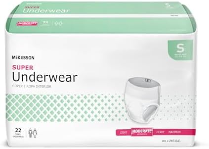 McKesson Super Adult Incontinence Underwear, Medium, Moderate, 44 in, 80 ct