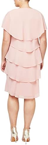 S.L. Fashions Women's Plus Size Tier Dress
