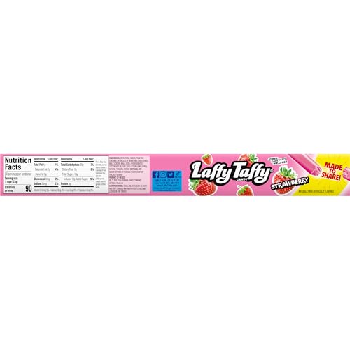 Laffy Taffy Rope Candy, Banana Flavor, 0.81 Ounce Ropes (Pack of 24)