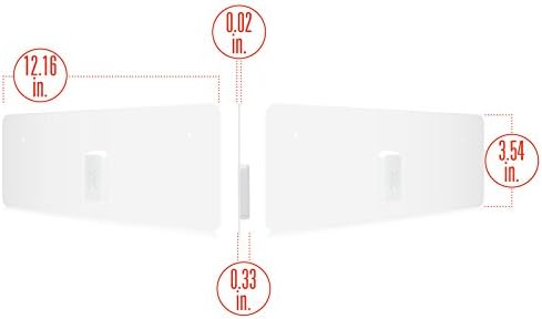 Monarch 40 White Indoor HDTV Flat Paper Thin Antenna - True 40 Mile Range, Multidirectional Reception