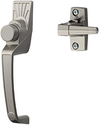 Ideal Security Model 11 Classic Push Button Handle with Latch for Storm Door and Screen Door, Silver