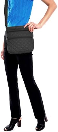 Quilted Crossbody bag BLACK Ultra light water repellent Stain resistance