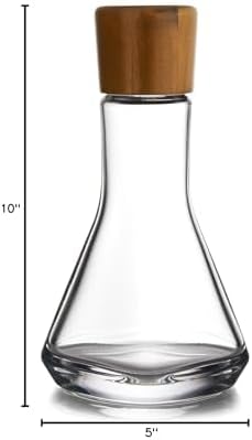 nambe Vie Decanter | Glass Wine Decanter Bottle for Bourbon, Brandy, Juice