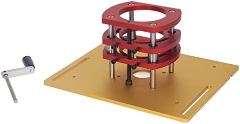 Kreg Router Table Lift Compatible, Aluminum Alloy Manual Router System Kit with Crank Handle for Easy Adjustment, Ideal for Small Trimming Machines Silver