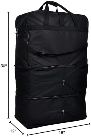 New 30'' Light-weight Expandable Wheeled Bag for Travel Holds 50 Lbs